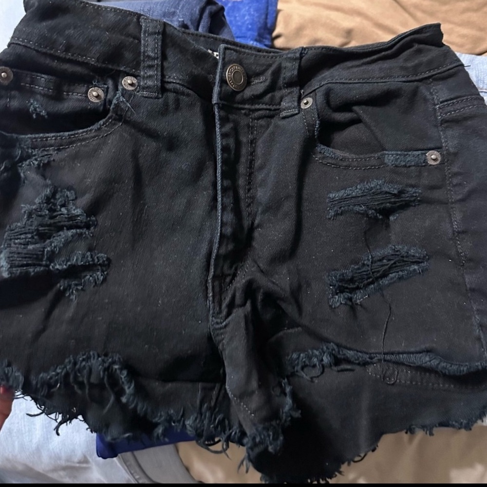 American Eagle black high rise festival shorts size 2 women’s